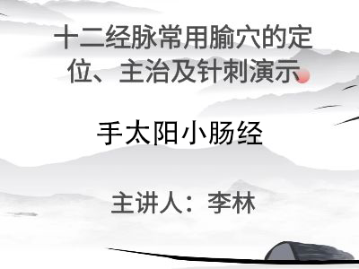 手太阳小肠经常用穴位的的针刺操作演示